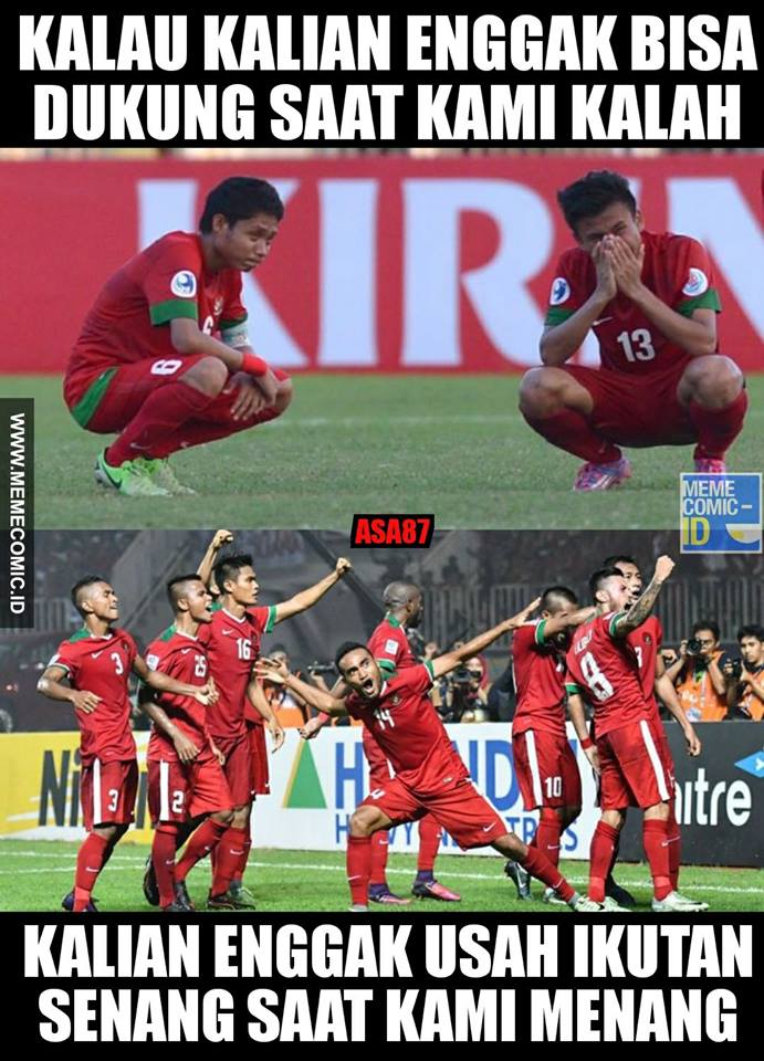 10 Meme dukung perjuangan Timnas Indonesia lawan Vietnam di SEA Games