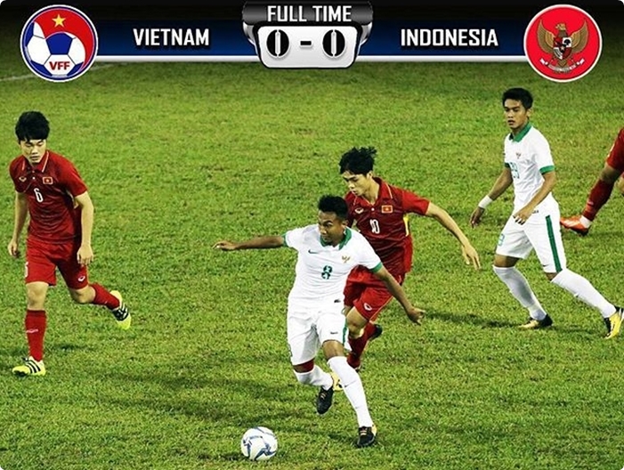Indonesia tahan imbang Vietnam meski dengan 10 pemain