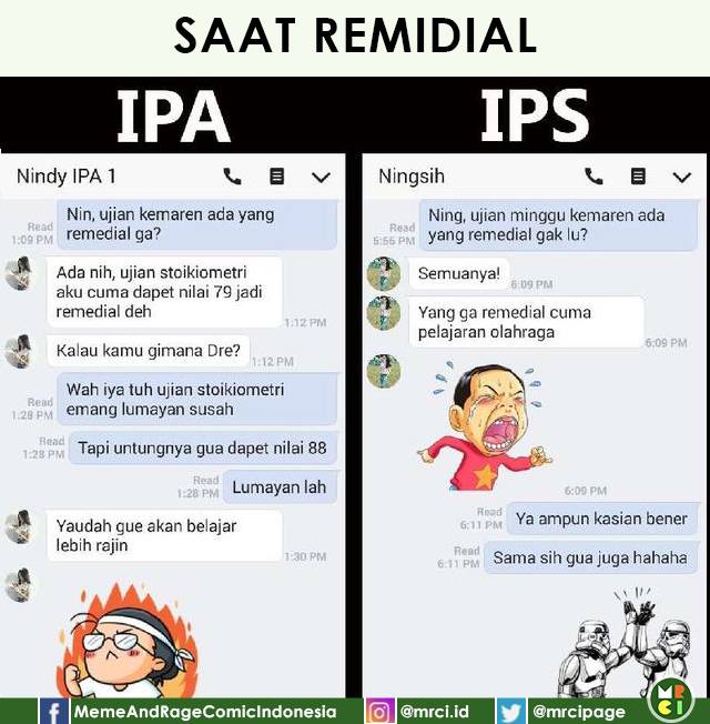  Perbedaan obrolan chat anak IPA dan IPS ini ingatkan kamu masa SMA