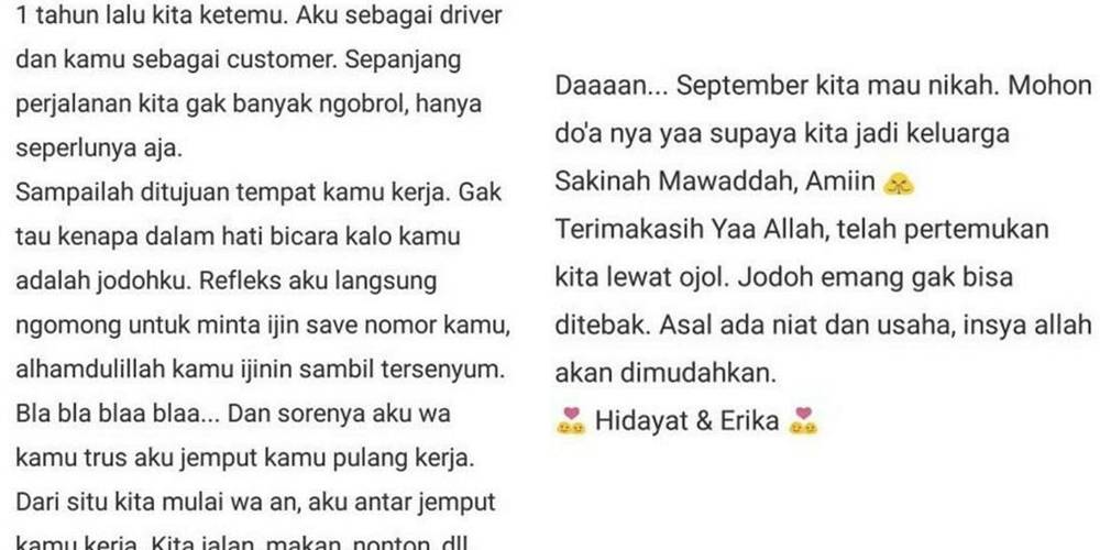 Jodoh nggak ke mana, 5 driver ojek online ini pacari penumpangnya