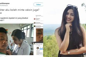 10 Potret wanita cantik di balik foto viral 'Bu dokter minta vaksin'