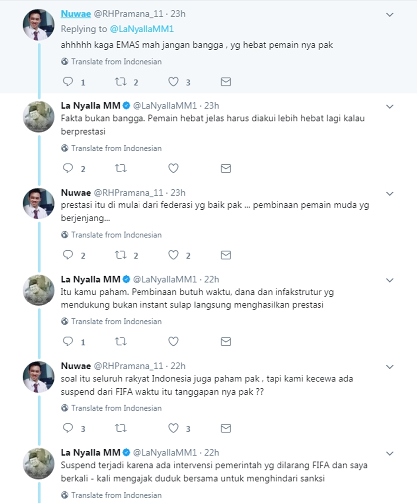 5 Twitwar La Nyalla vs netizen soal prestasi PSSI ini ramai banget
