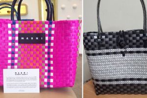Mirip keranjang belanja untuk ke pasar, harga tas ini bikin tercengang