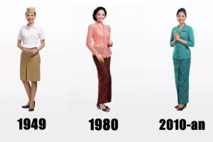 18 Transformasi seragam pramugari Garuda Indonesia, 1949 hingga kini