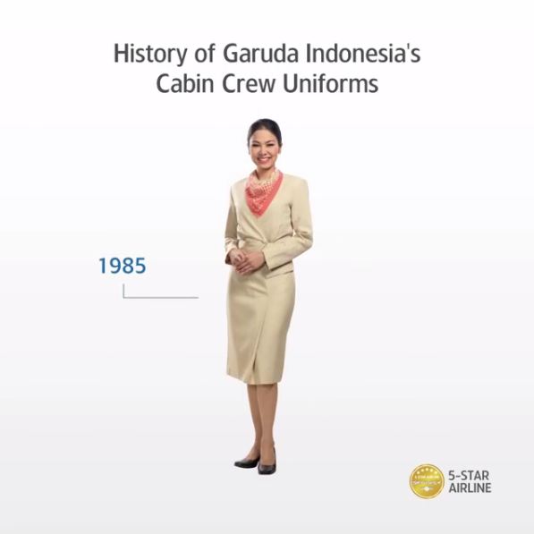 18 Transformasi seragam pramugari Garuda Indonesia, 1949 hingga kini