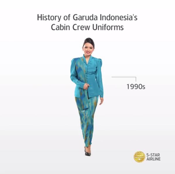18 Transformasi seragam pramugari Garuda Indonesia, 1949 hingga kini