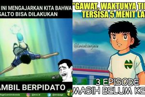 10 Meme 'Captain Tsubasa' yang lucunya bisa bikin ngakak salto