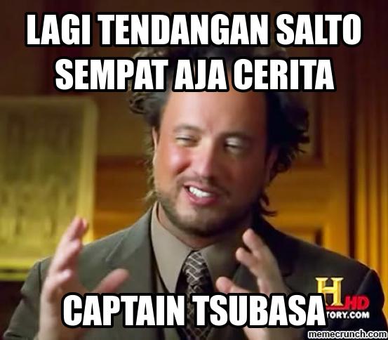 10 Meme 'Captain Tsubasa' yang lucunya bisa bikin ngakak salto