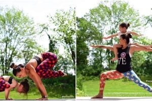 10 Kekompakan ibu dan anak yoga bareng ini begitu menggemaskan