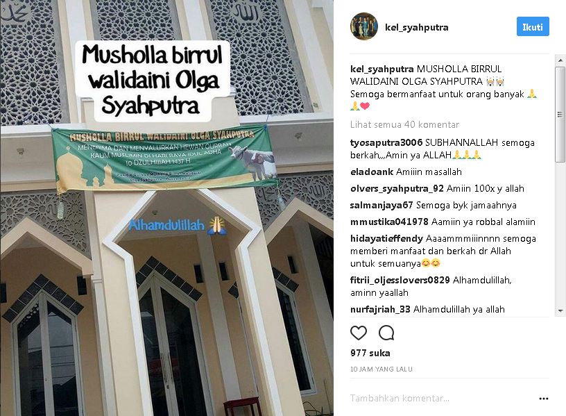 2 Tahun berlalu, harapan Olga Syahputra bangun masjid terwujud