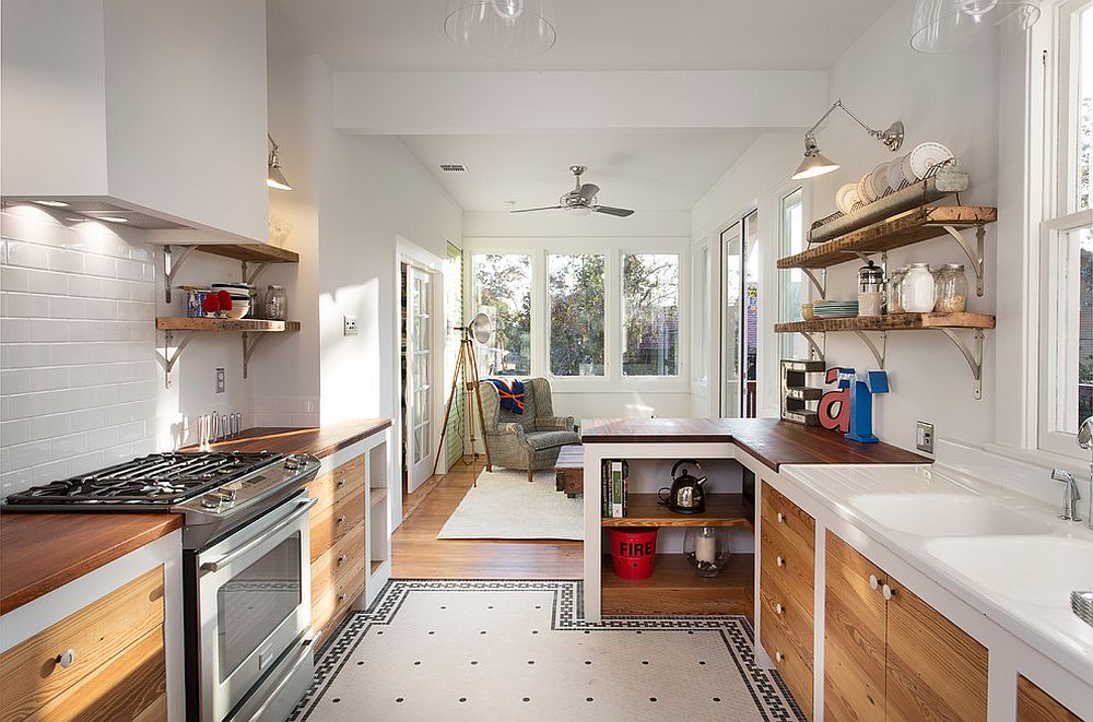 20 Desain rak kayu lawasan buat dapur  rumahmu bikin betah 