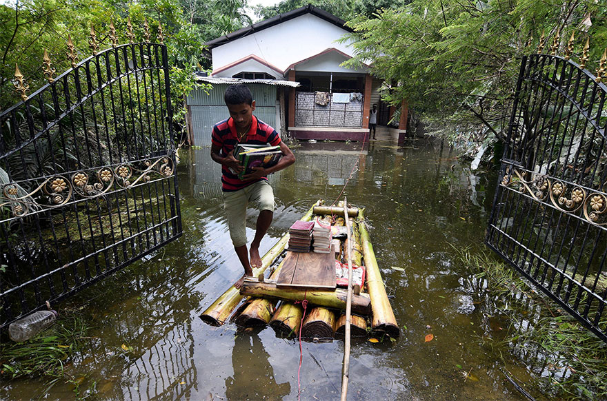 20 Potret menyentuh kawasan Asia Selatan usai dilanda banjir dahsyat
