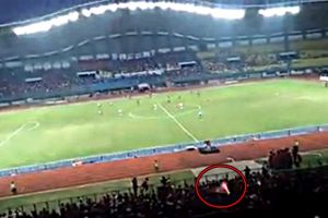 Video saat petasan tewaskan Catur Yulianto di laga Timnas vs Fiji