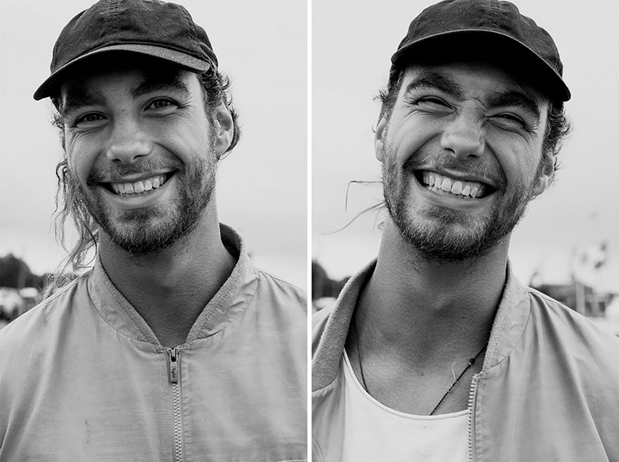 10 Potret beda ekspresi wajah sebelum dan sesudah dicium orang asing