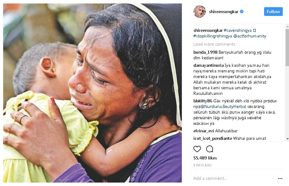 6 Seleb Tanah Air ini doakan korban Rohingya lewat postingannya