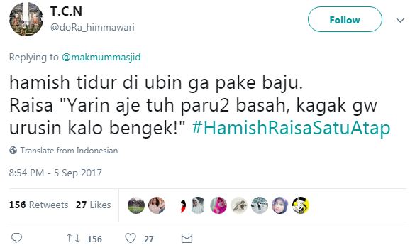 10 Cuitan #HamishRaisaSatuAtap ini lucunya bikin susah nahan ketawa