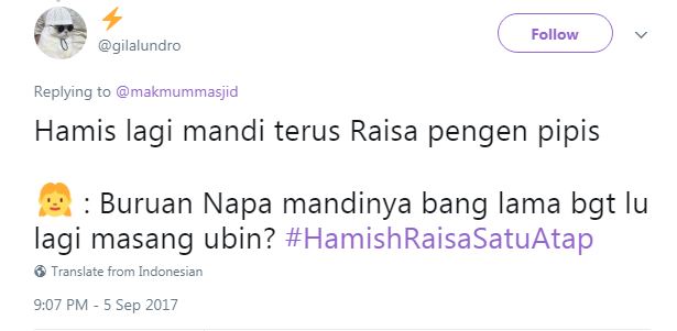 10 Cuitan #HamishRaisaSatuAtap ini lucunya bikin susah nahan ketawa