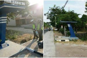 Aksi maling ini bikin geregetan, gondol monumen motor bekas kecelakaan