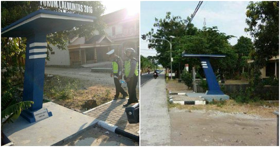 Aksi maling ini bikin geregetan, gondol monumen motor bekas kecelakaan