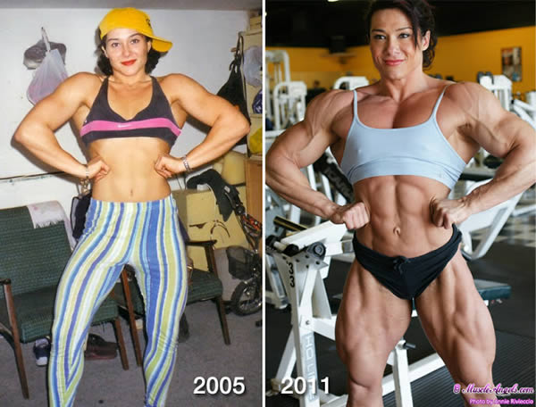 8 Wanita ini memakai steroid, bentuk tubuhnya berubah mencengangkan