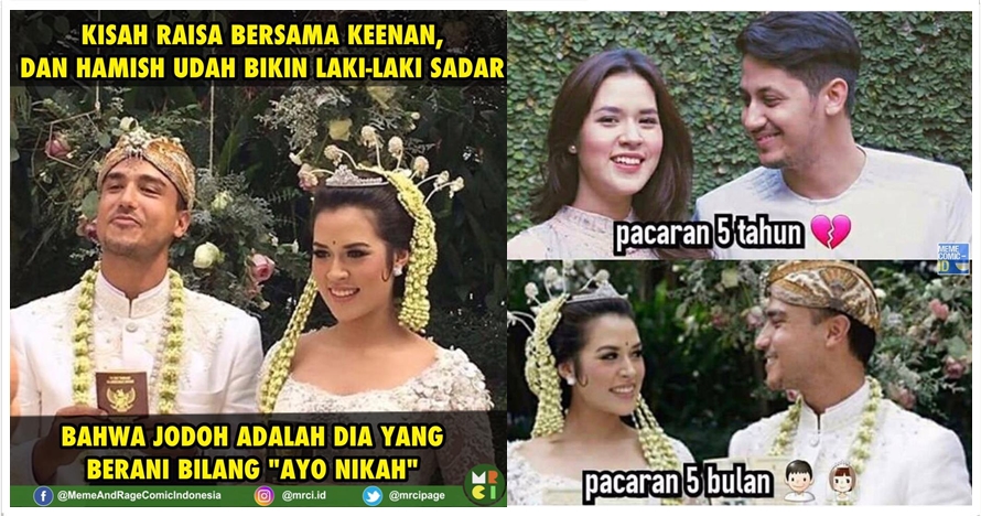  15 Meme kocak ini hibur kamu yang masih patah hati Raisa-Hamish nikah