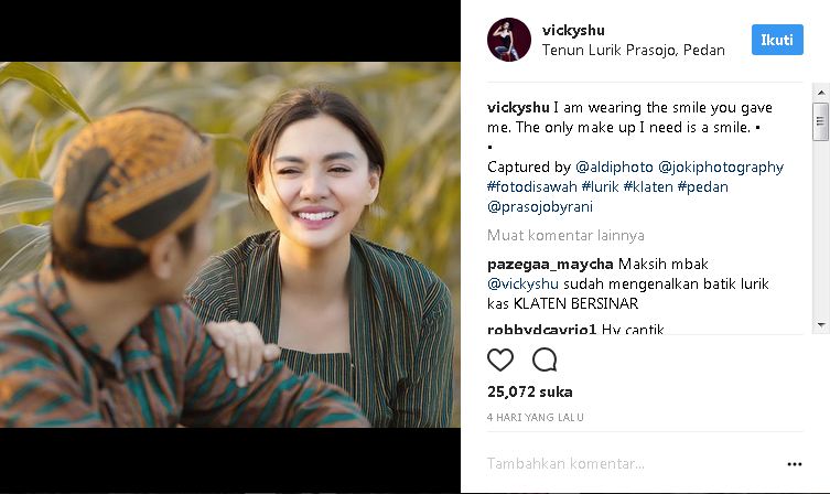 Siap nikah, begini penampilan Vicky Shu saat fitting baju pengantin