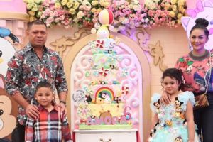 10 Momen kemeriahan pesta ultah Amora, putri Krisdayanti - Raul Lemos