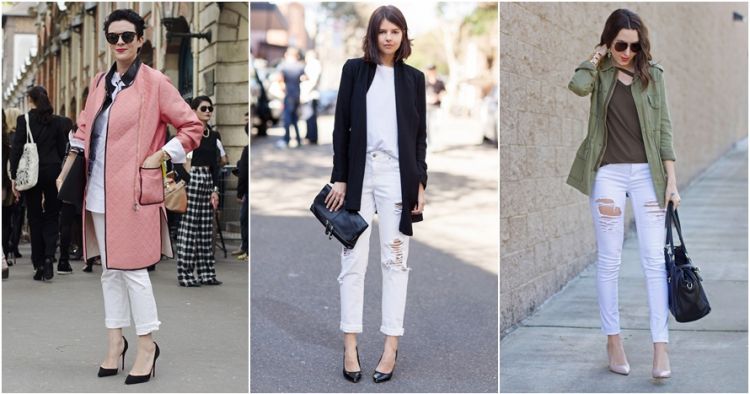 6 Tips pakai celana  jeans  putih  yang bikin tampilan makin 