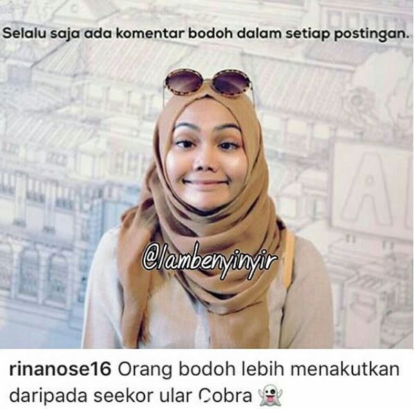Setelah sebut 'netizen bodoh', ini saran Rina Nose buat para haters