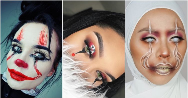 15 Makeup ala badut 'IT' ini ngehits di Instagram, kreatif