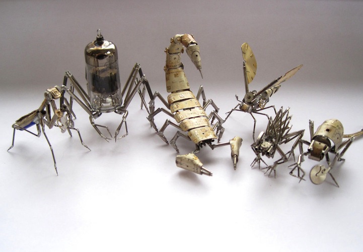 10 Serangga ini terbuat dari jam bekas, detailnya mengagumkan