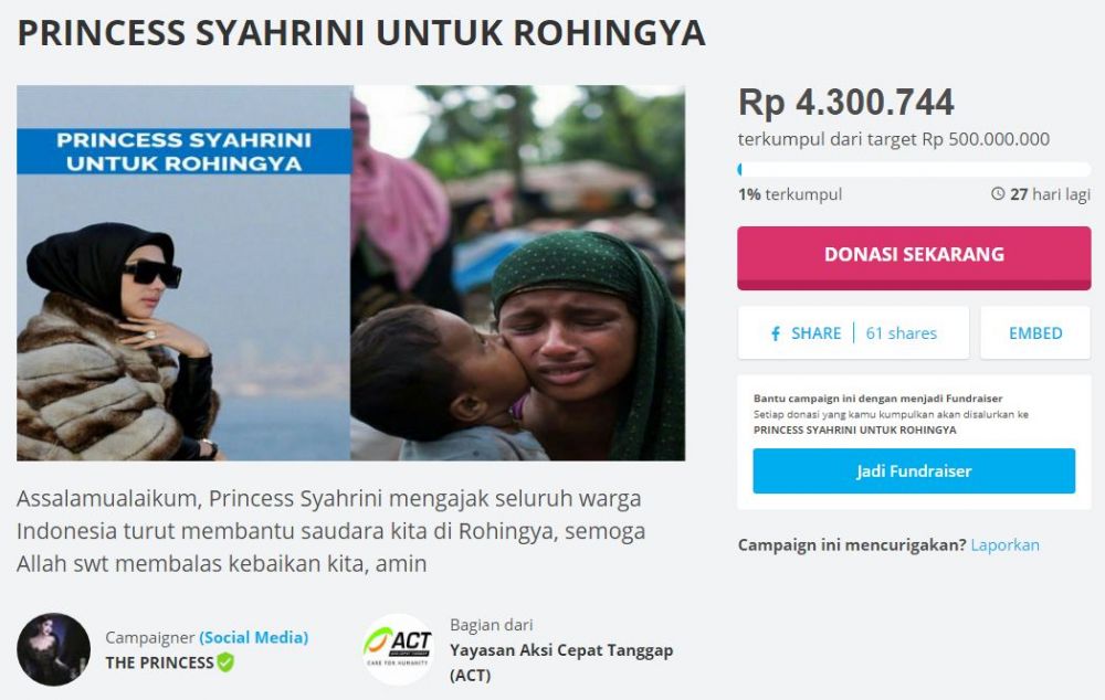 Salut, begini cara Syahrini bantu pengungsi Rohingya