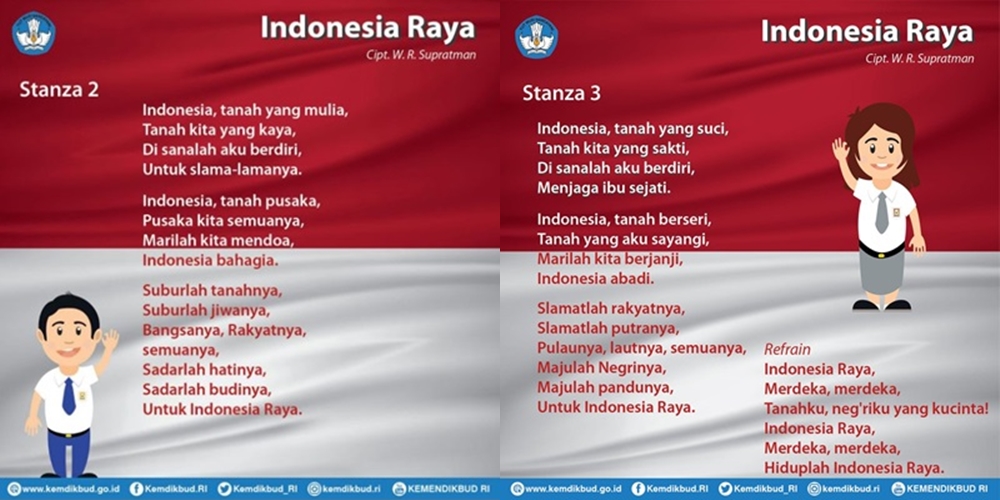 Lagu Indonesia Raya tiga stanza, bagaimana sejarahnya?