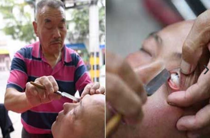 8 Langkah bersihkan bola mata pakai pisau cukur ini bikin gemetaran