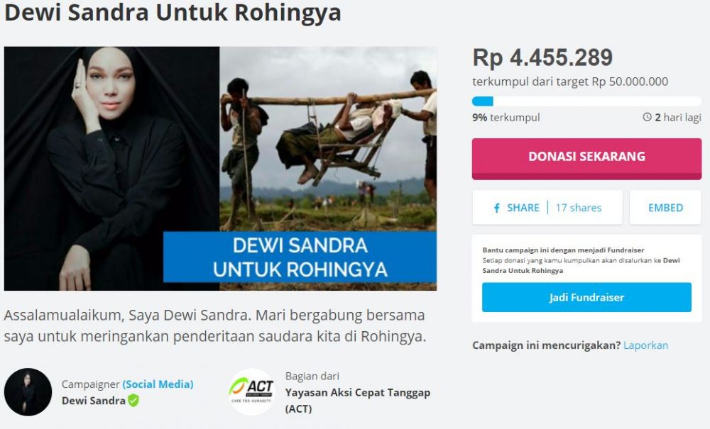 5 Seleb Tanah Air ini lakukan aksi nyata bantu kaum Rohingya