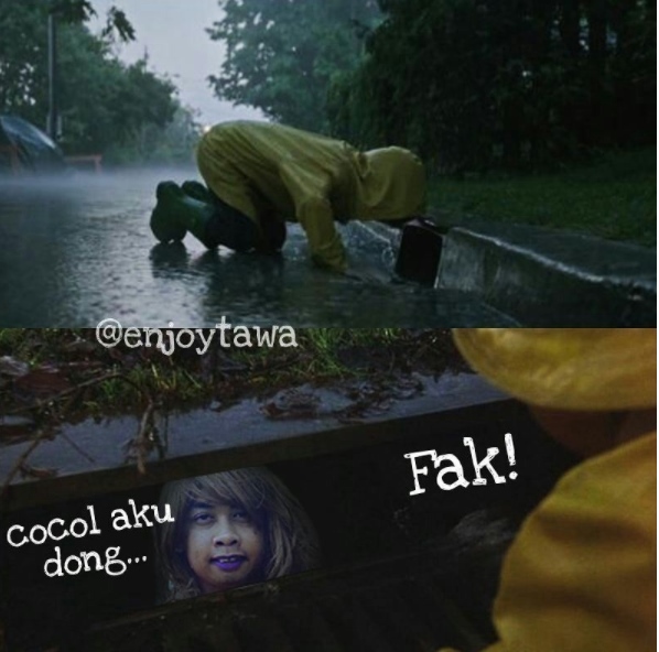 12 Foto editan kocak badut Pennywise, bikin seremnya hilang