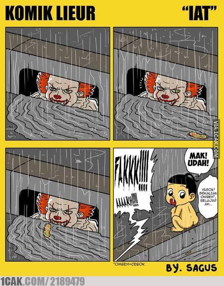 12 Foto editan kocak badut Pennywise, bikin seremnya hilang