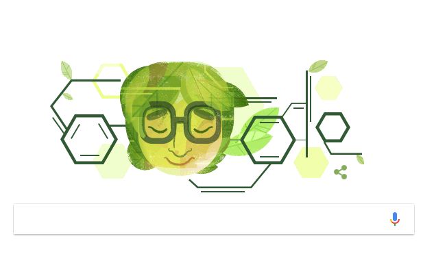 Siapa wanita dengan lambang molekul kimia di Google Doodle?