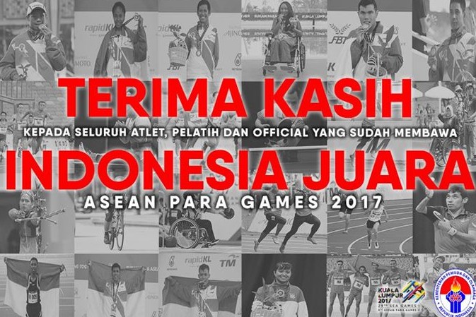 Indonesia juara umum ASEAN Para Games 2017, sukses pecahkan 36 rekor!