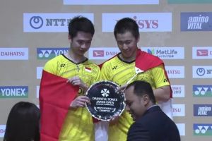 Main kurang dari 30 menit, Kevin/Marcus juara Jepang Terbuka 2017