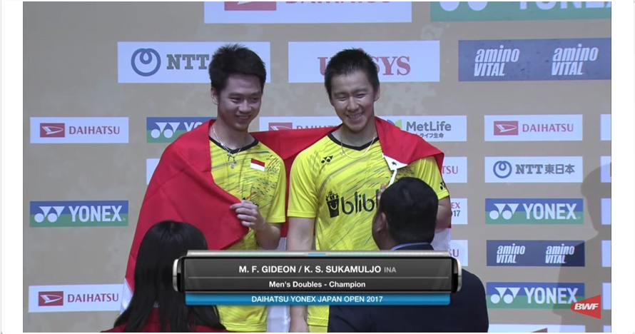 Main kurang dari 30 menit, Kevin/Marcus juara Jepang Terbuka 2017