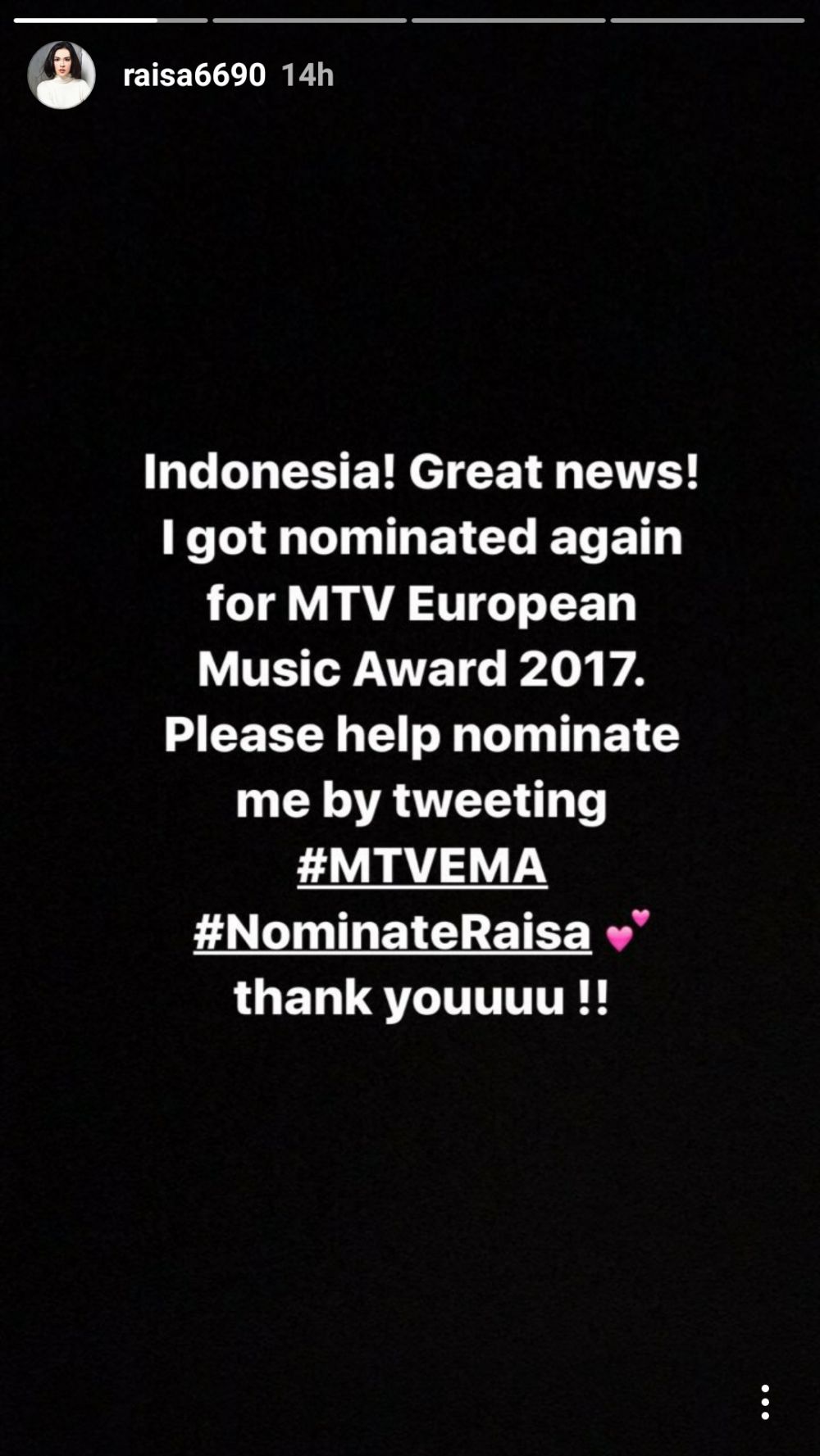 Susul Isyana, Raisa masuk nominasi MTV Europe Music Awards London 2017