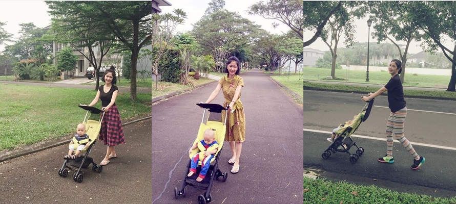 13 Gaya Uut Permatasari ngemong anak, tanpa makeup & cuma pakai daster