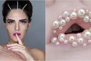 8 Wajah wanita berhias mutiara, tren kecantikan terbaru yang nyentrik