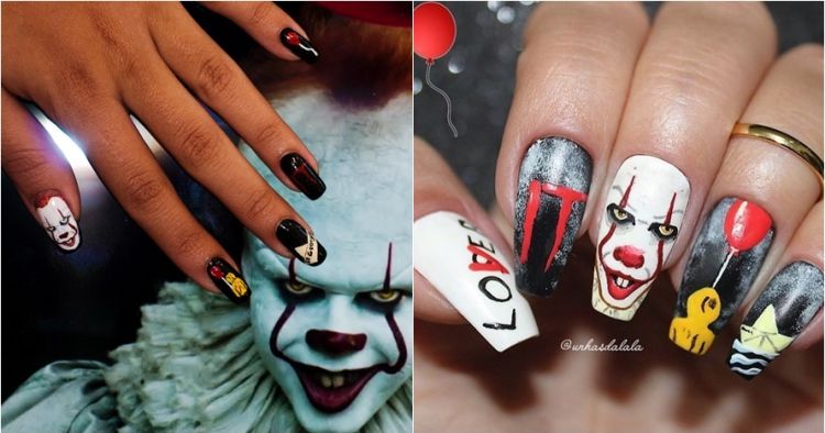 10 Nail art tema film horor IT ini ngehits di Instagram, kreatif abis