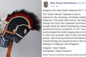 Heboh kostum Miss Grand Malaysia pakai kuda lumping, klaim lagi?