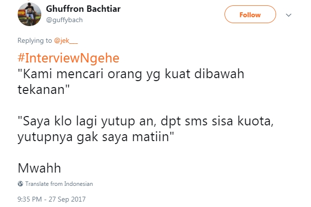 15 Cuitan 'interview ngehe' ini bikin makin bosen jadi pengangguran