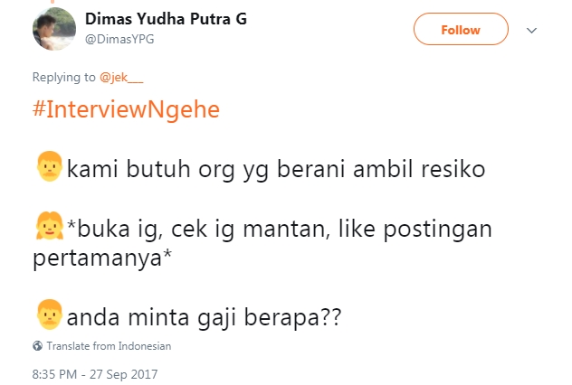 15 Cuitan 'interview ngehe' ini bikin makin bosen jadi pengangguran