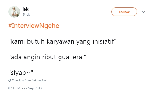 15 Cuitan 'interview ngehe' ini bikin makin bosen jadi pengangguran