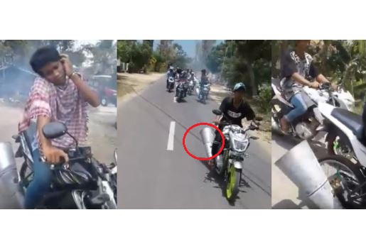 Video konvoi motor berknalpot corongan ini bikin bilang 'unfaedah bro'